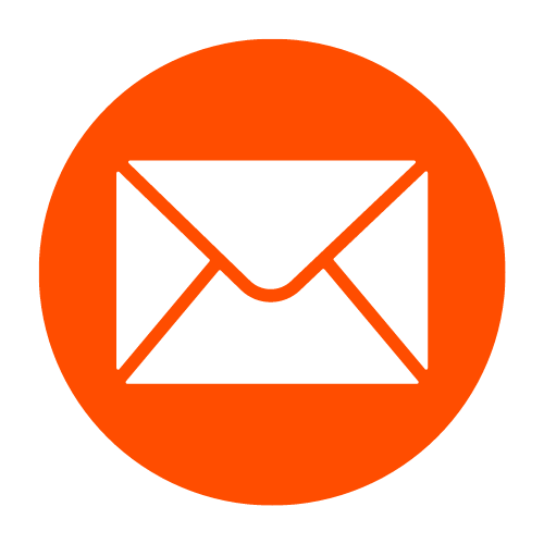 orange icon of envelope